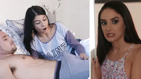 The MUMMY is spying on the teenager providing a suck off