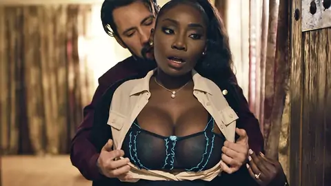 Wringing real estate agent's huge breasts to make a deal