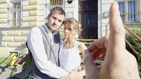 Bride jizzes by a stranger's rigid nail with ass-fuck finger-tickling